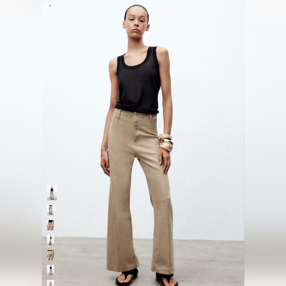 RELAXED LEG - ANKLE LENGTH - HIGH WAISTZARA WOMAN COLLECTION - Picture 2 of 5